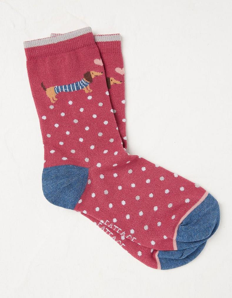 Kiss Sausage Dog Socks