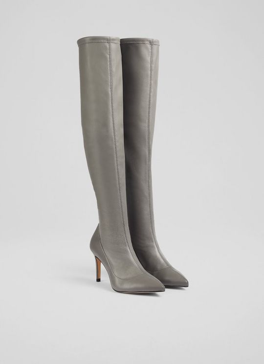 Blake Grey Stretch Over-The-Knee Boots