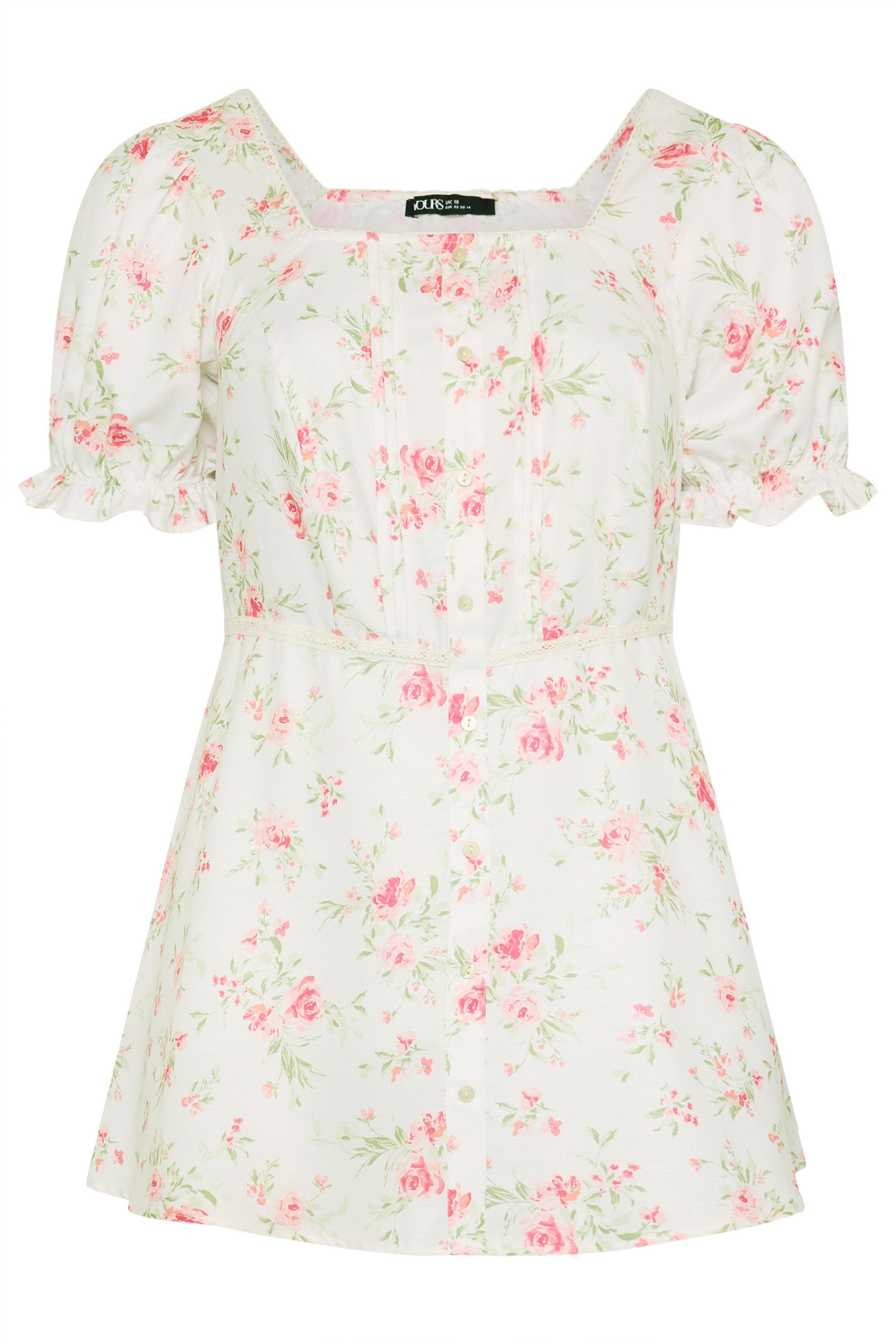 Yours Floral Milkmaid Blouse