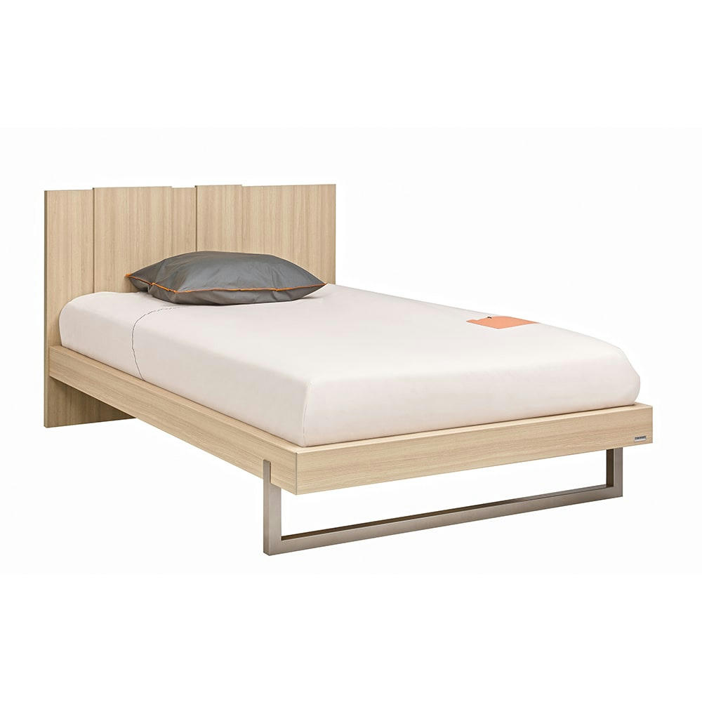 GRAPHIC - Lit  120 cm effet bois finition bois