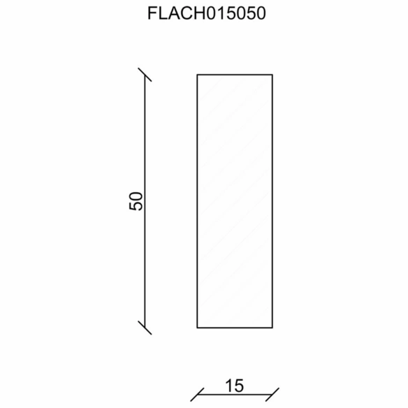 Flachleiste, Fichte- & Kieferholz natur, LxHxT: 200 x 5 x 1,5 cm