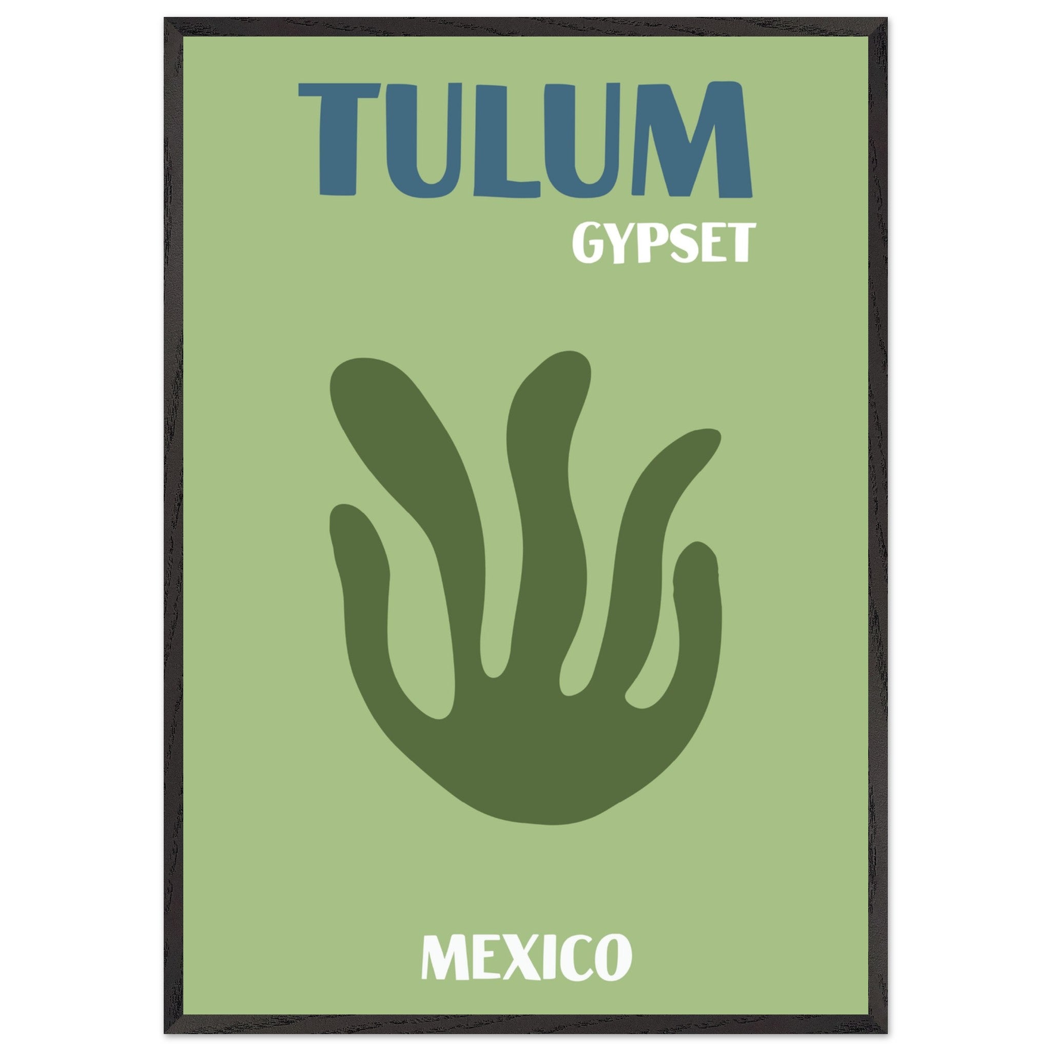 Artfulprints Poster met Lijst Mexico - Tulum Gypset  - 70x100 cm - Groen