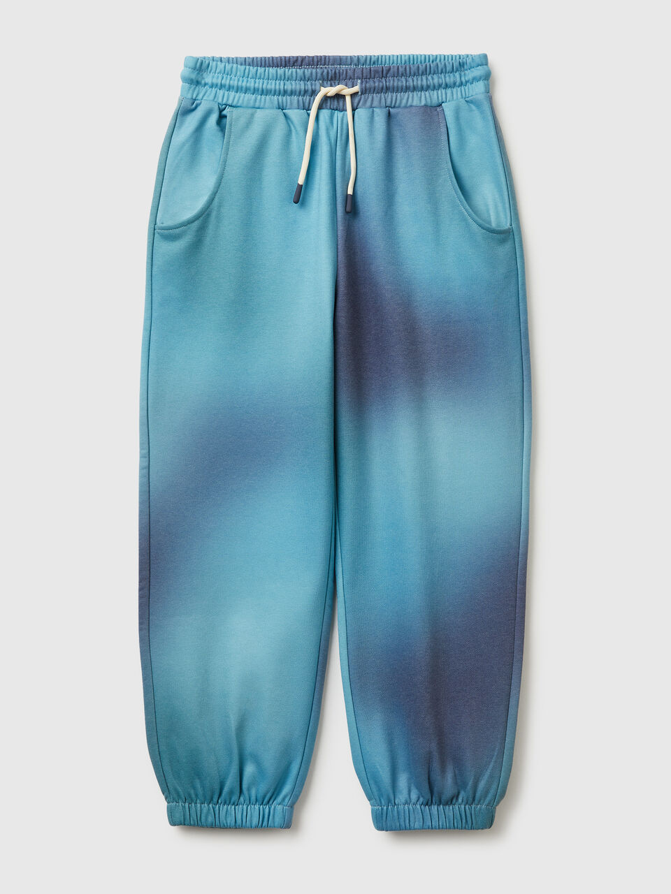 Joggers with shaded-effect print