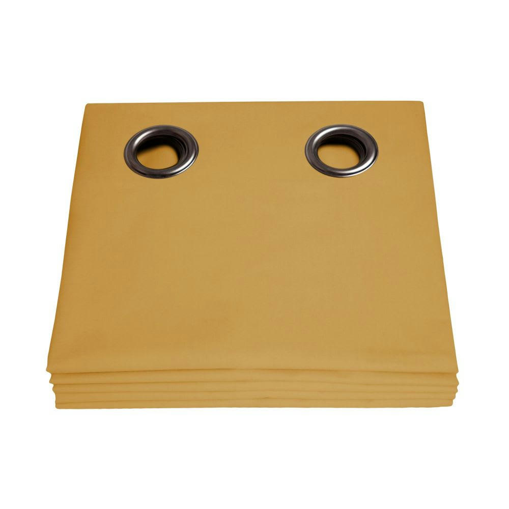 - Rideau occultant total jaune 135 x 260