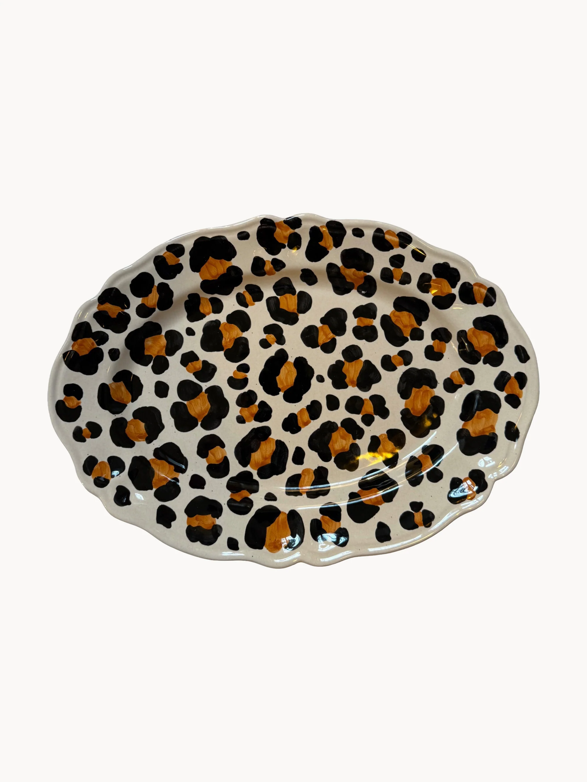 Handgefertigte Servierplatte Leopardo