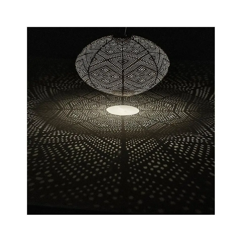 Lumiz Solar Buitenlampion - Paisley Oval - 40 cm - Taupe