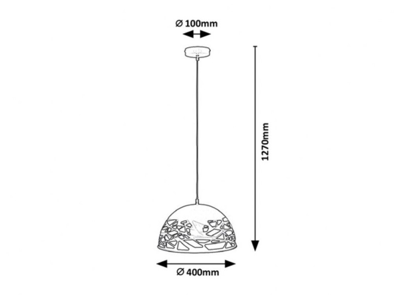 Lampa wisząca czarna Norena 1xE27x40W wym: 127x40x40 cm Rabalux