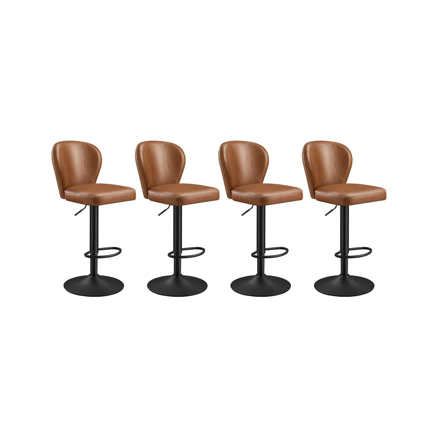 Collection EKHO - tabourets de bar pivotant à 360° avec dossier (Lot de 2&4)