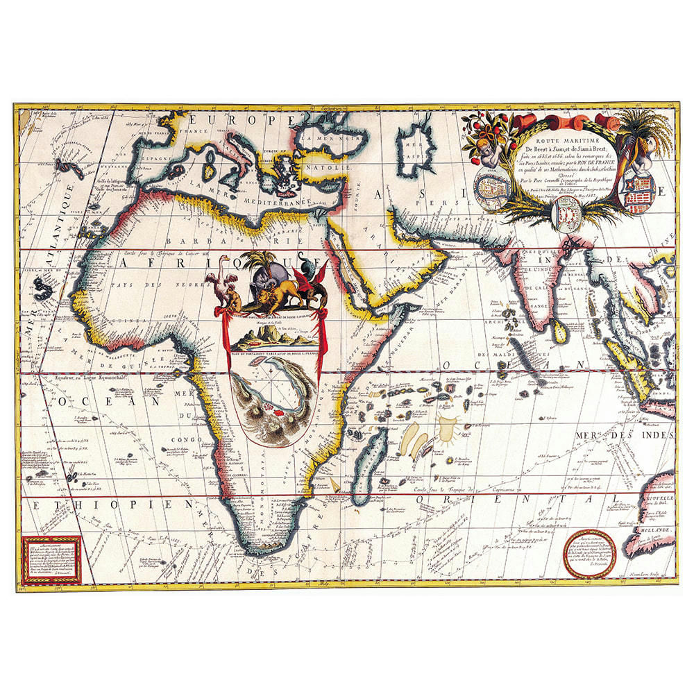 - Tableau cartographie ancienne carte No.18 80x100cm