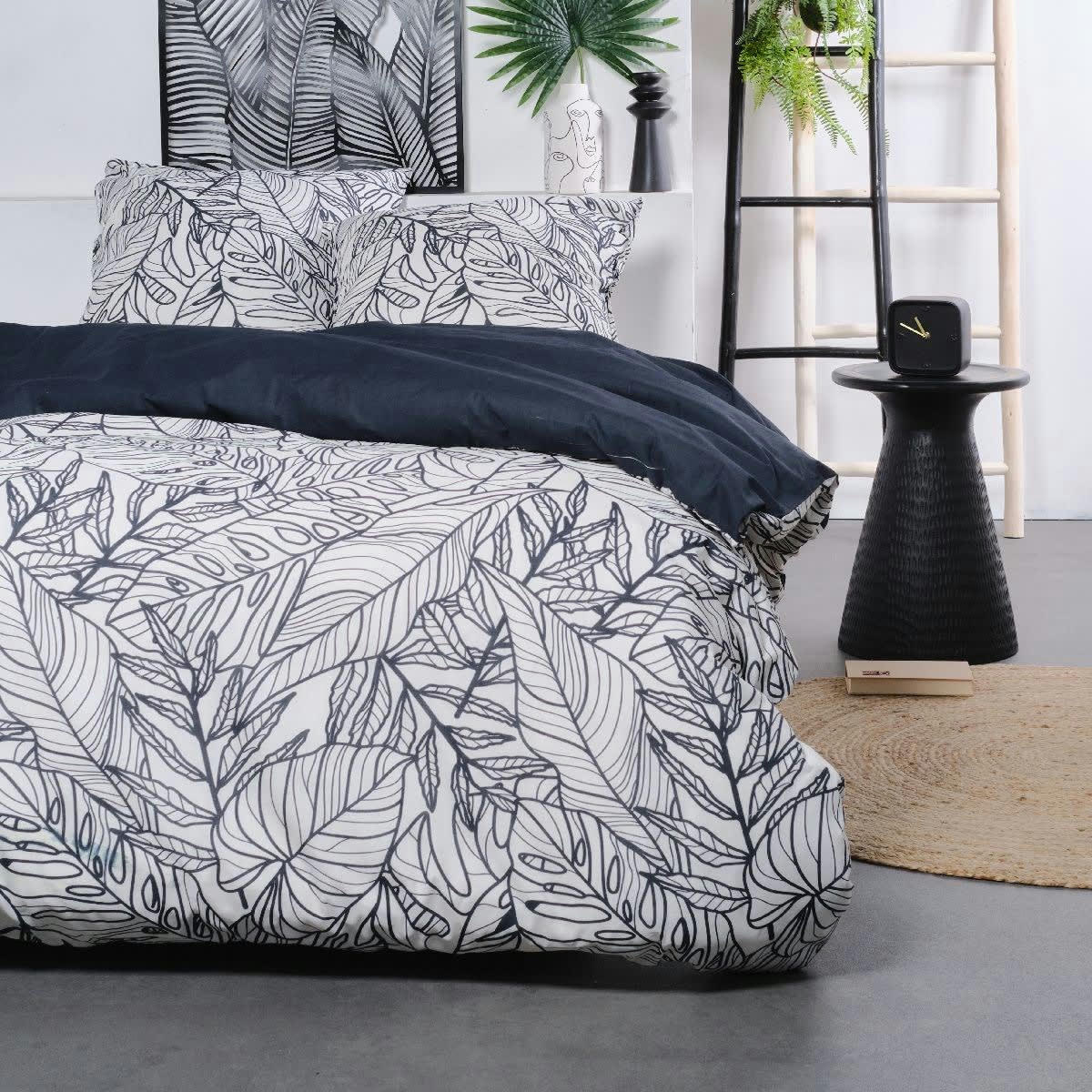 - Parure de lit en Coton Blanc 240x220 cm