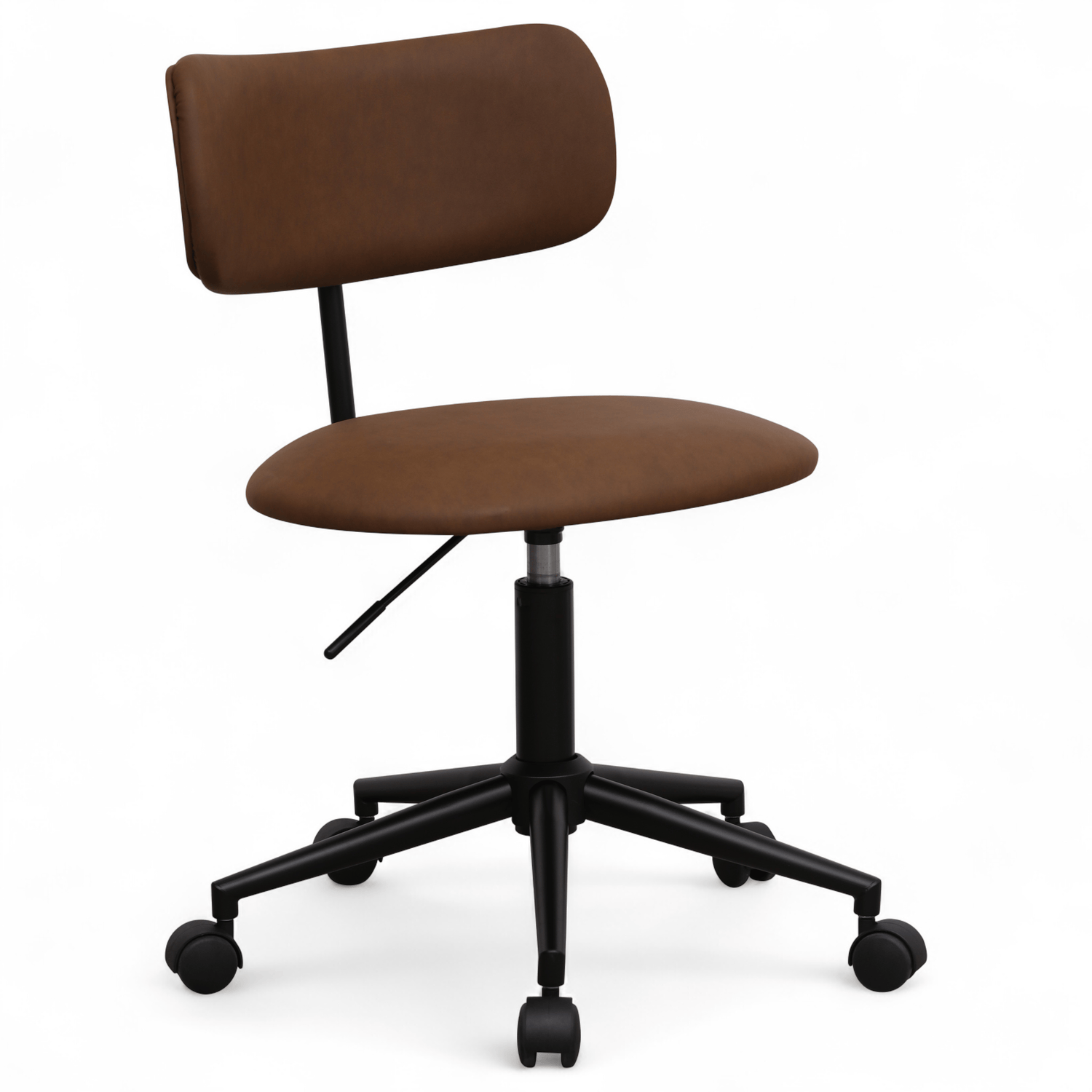 Furnhouse bureaustoel Roxy - Donkerbruin - Kunstleer - 57x56x74