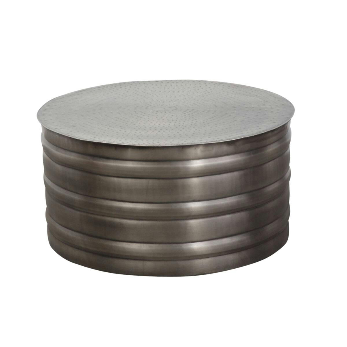 - Table basse en métal gris 75 cm