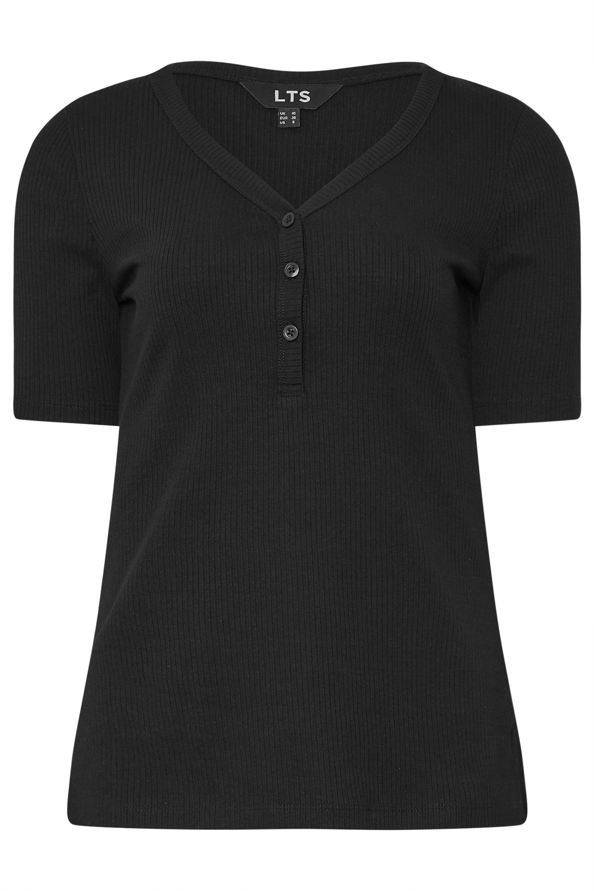 Long Tall Sally Tall Ribbed Henley Top