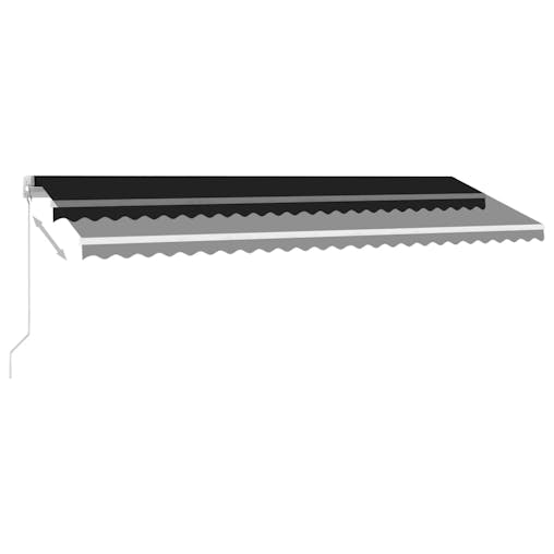 NNEVL Freestanding Manual Retractable Awning 500x300 cm Anthracite