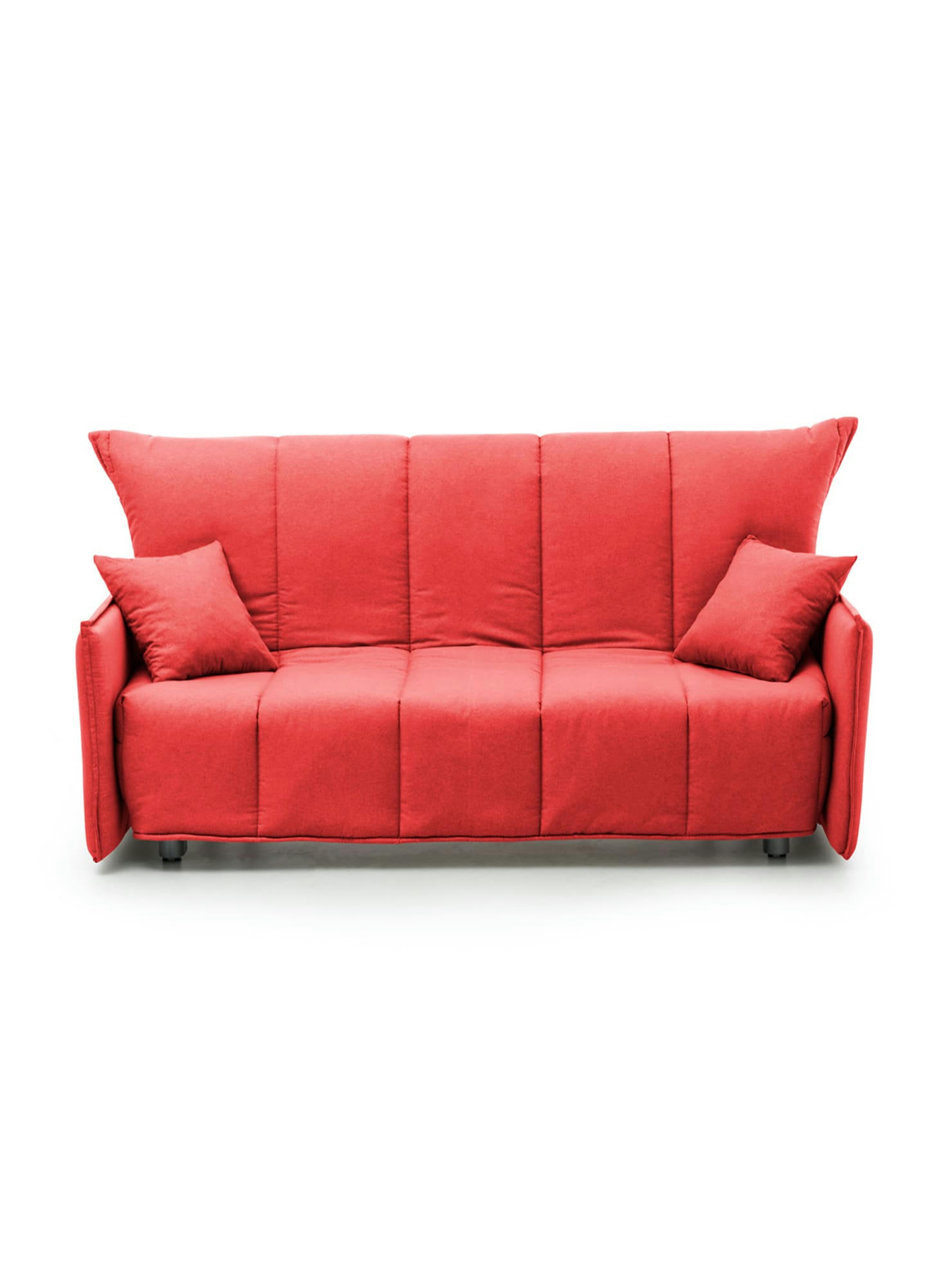 DABALD - Canapé-Lit 2 places en tissu rouge