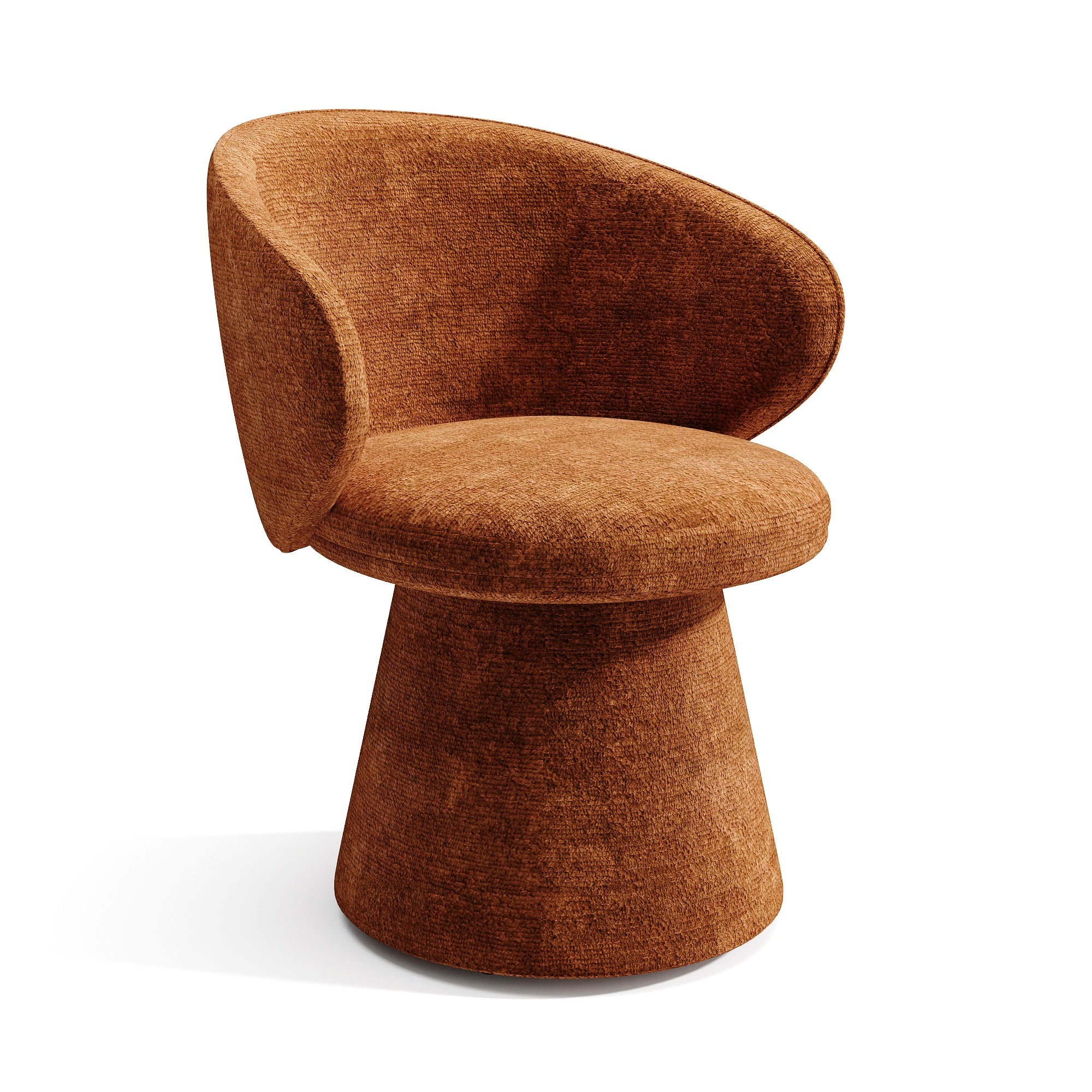 Eetkamerstoelen FLARE Fluweel met structuur Terracotta
