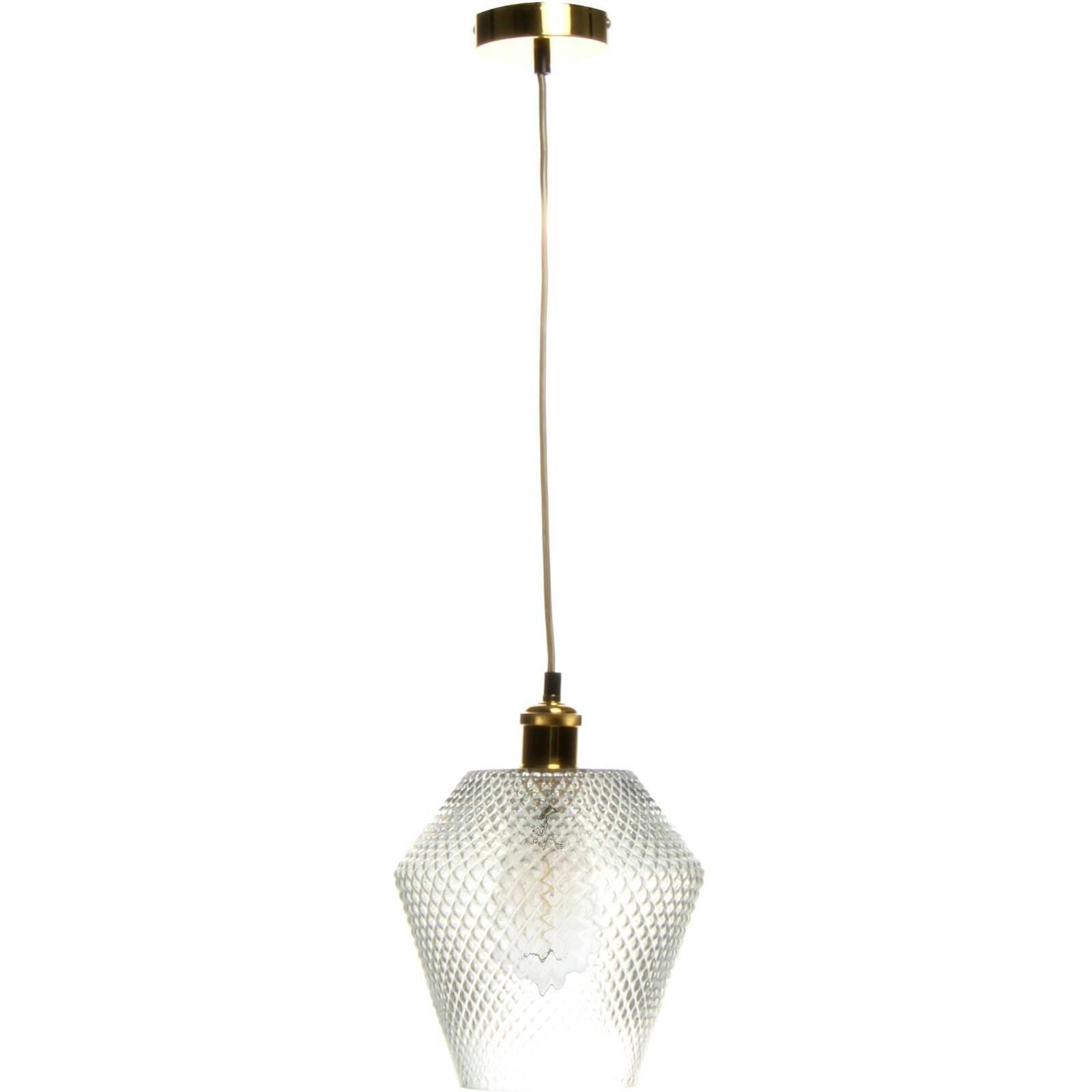 - Suspension Verre Transparent 22x22x27 cm