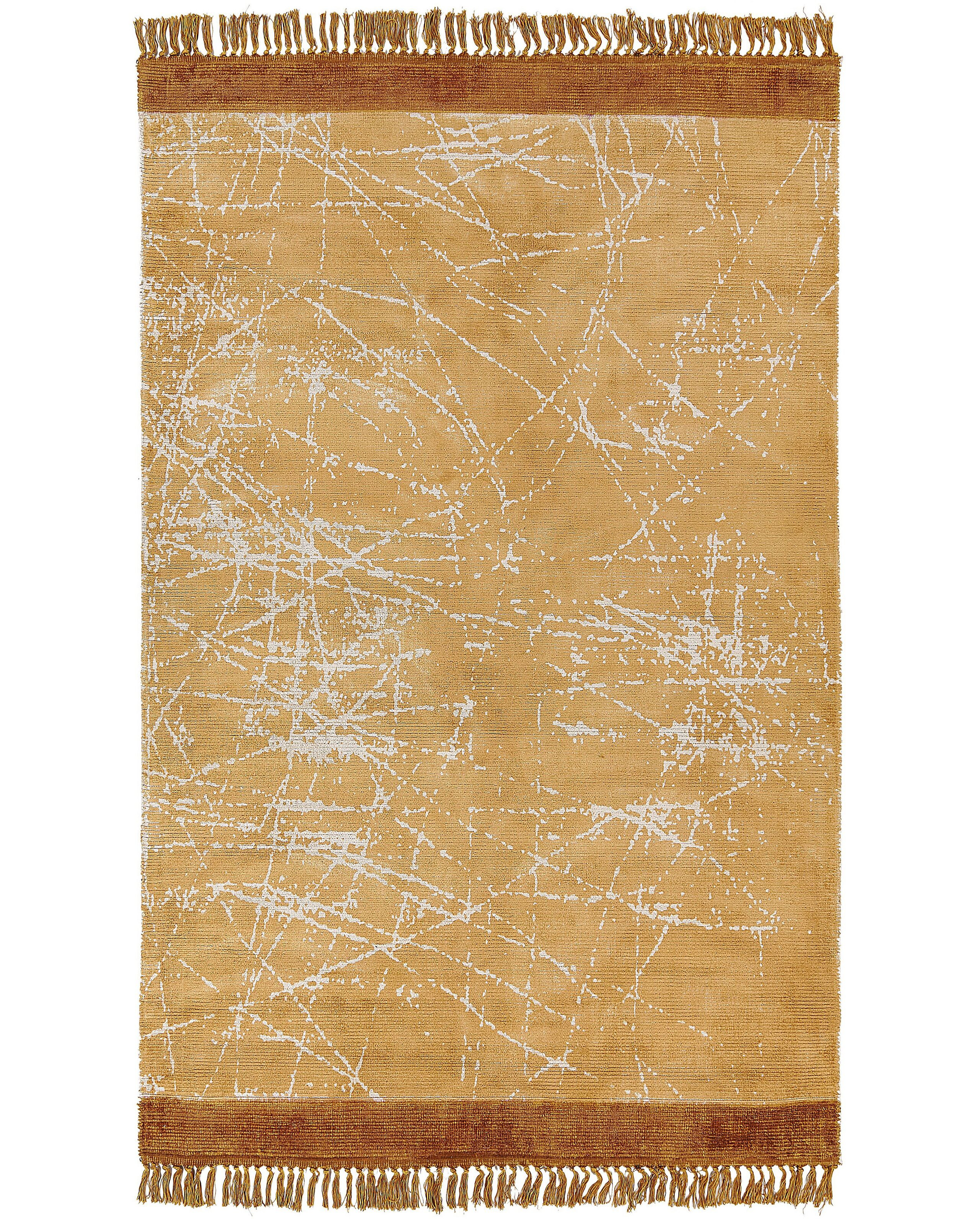 Dywan z wiskozy 160x230 cm pomarańczowy