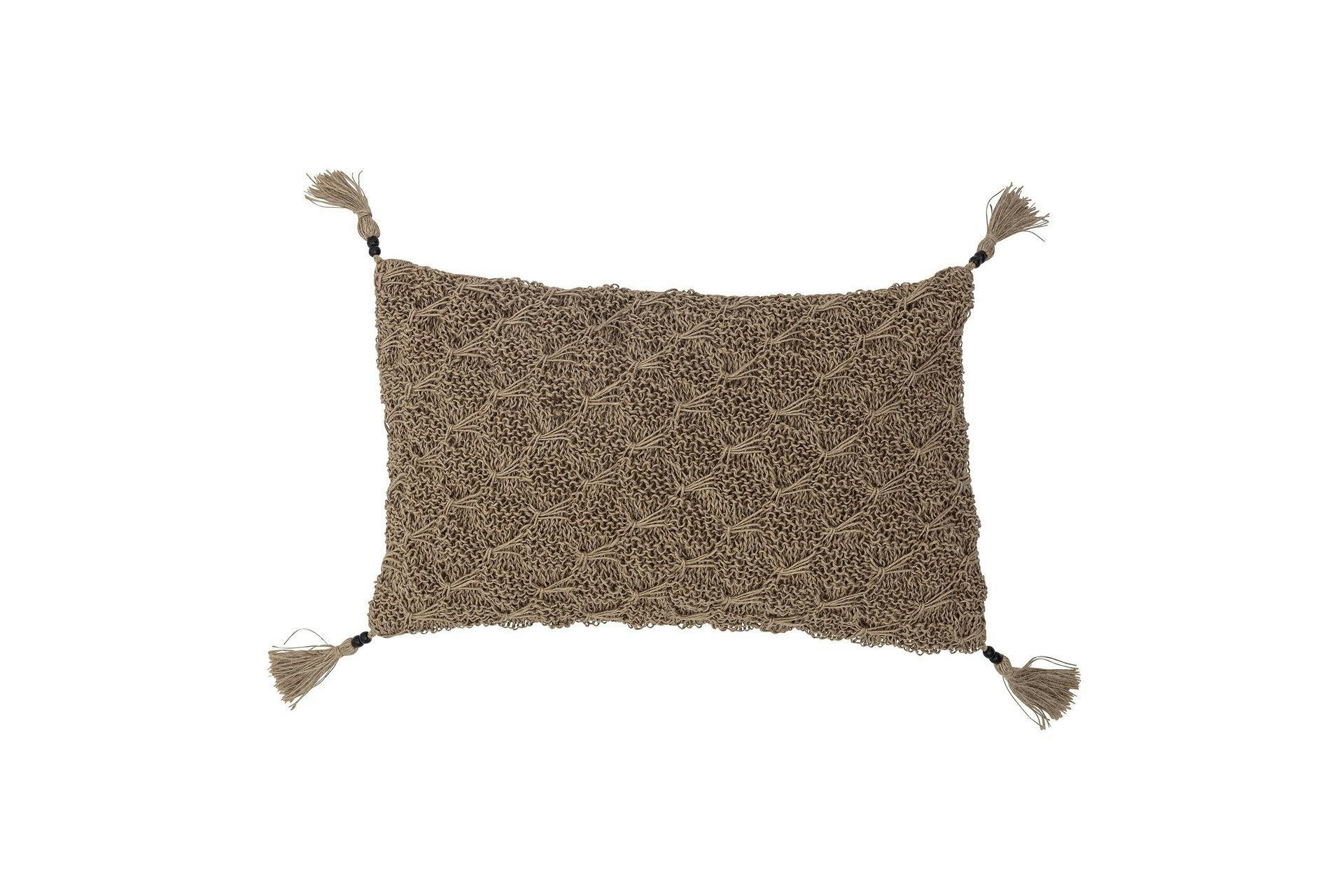 LIONE - Coussin en coton marron 50x30 cm