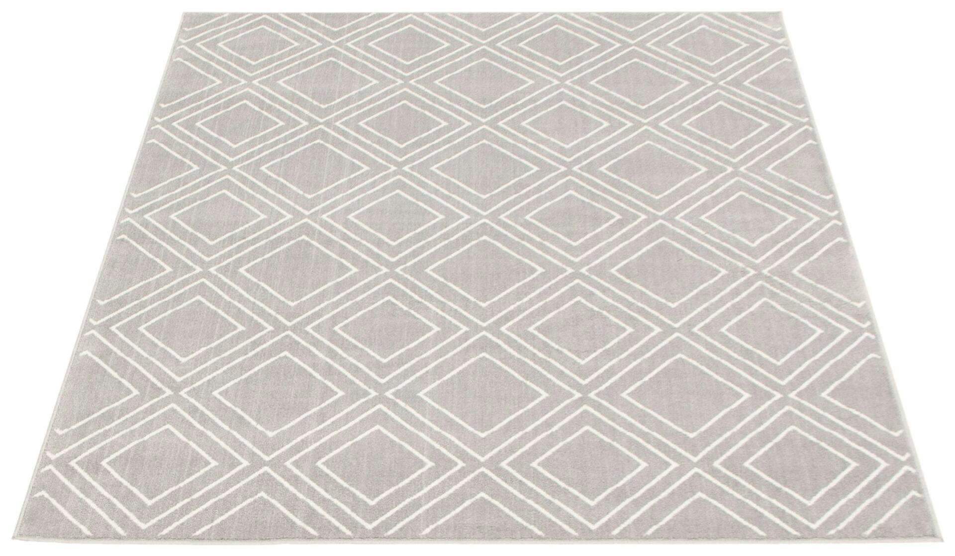 ECARPET Macy Geod Indoor Geometric Area Rug, Grey/White, Assorted Sizes