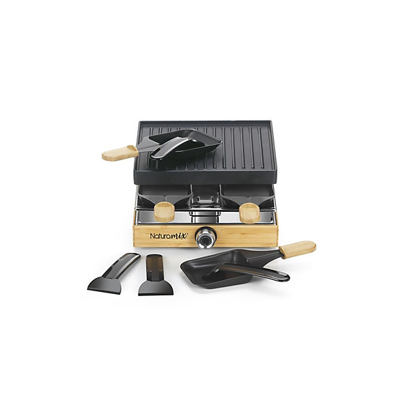 Appareil à raclette 8 personnes 1200w gril Naturamix RAC.WOOD-8