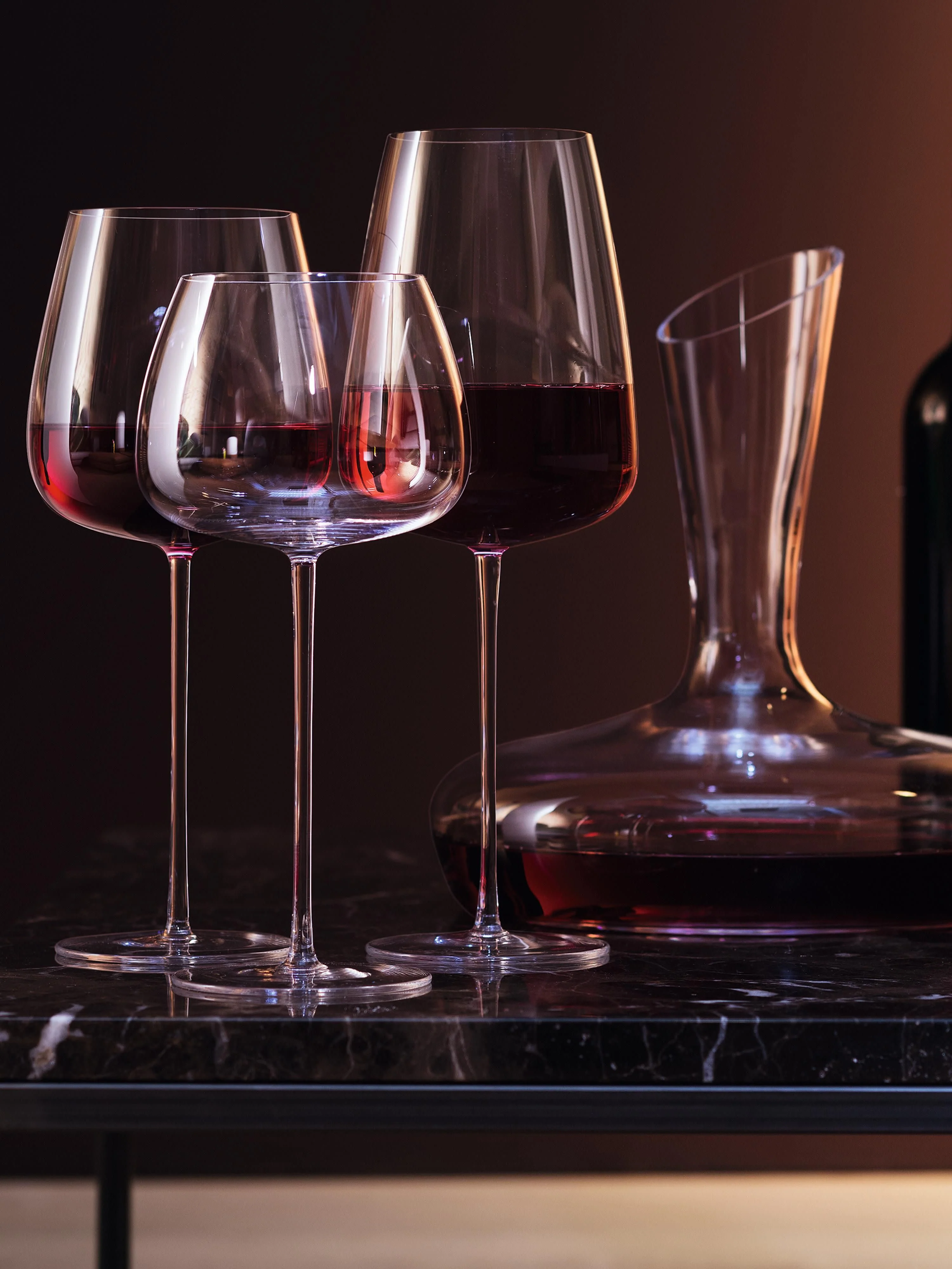 Filigrane mundgeblasene Rotweingläser Wine Culture, 2er-Set