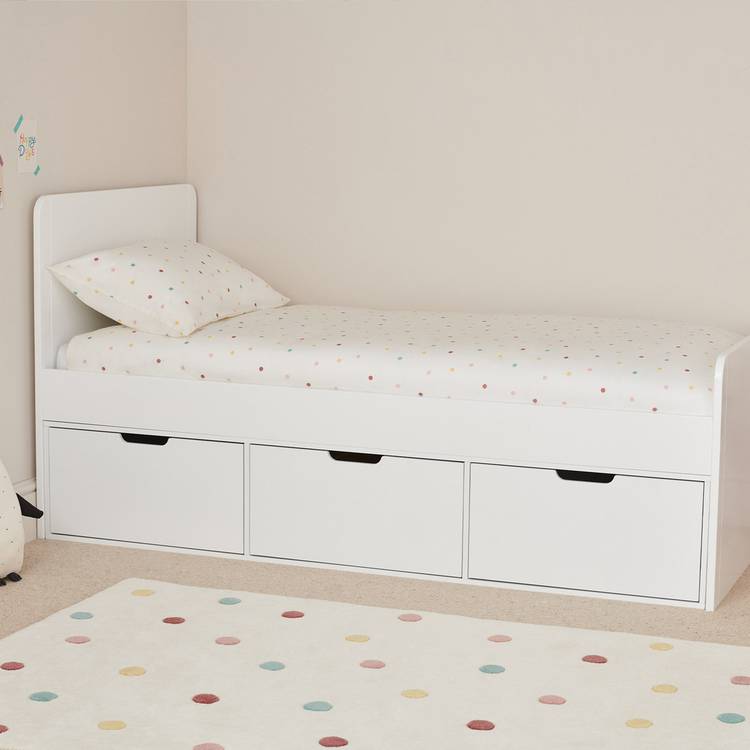 Great Little Trading Company Stowaway 3 Drawer Bed - White