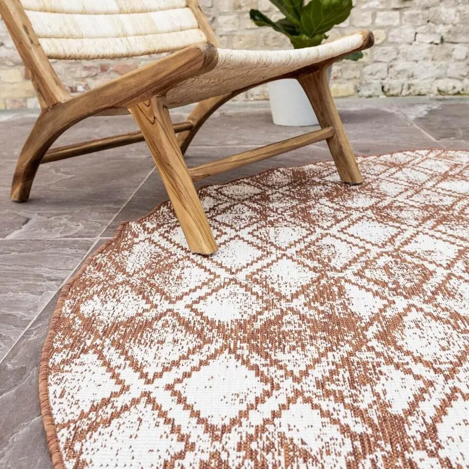 Eva Interior Buitenkleed Rond Frost - Roest - dubbelzijdig 200cm