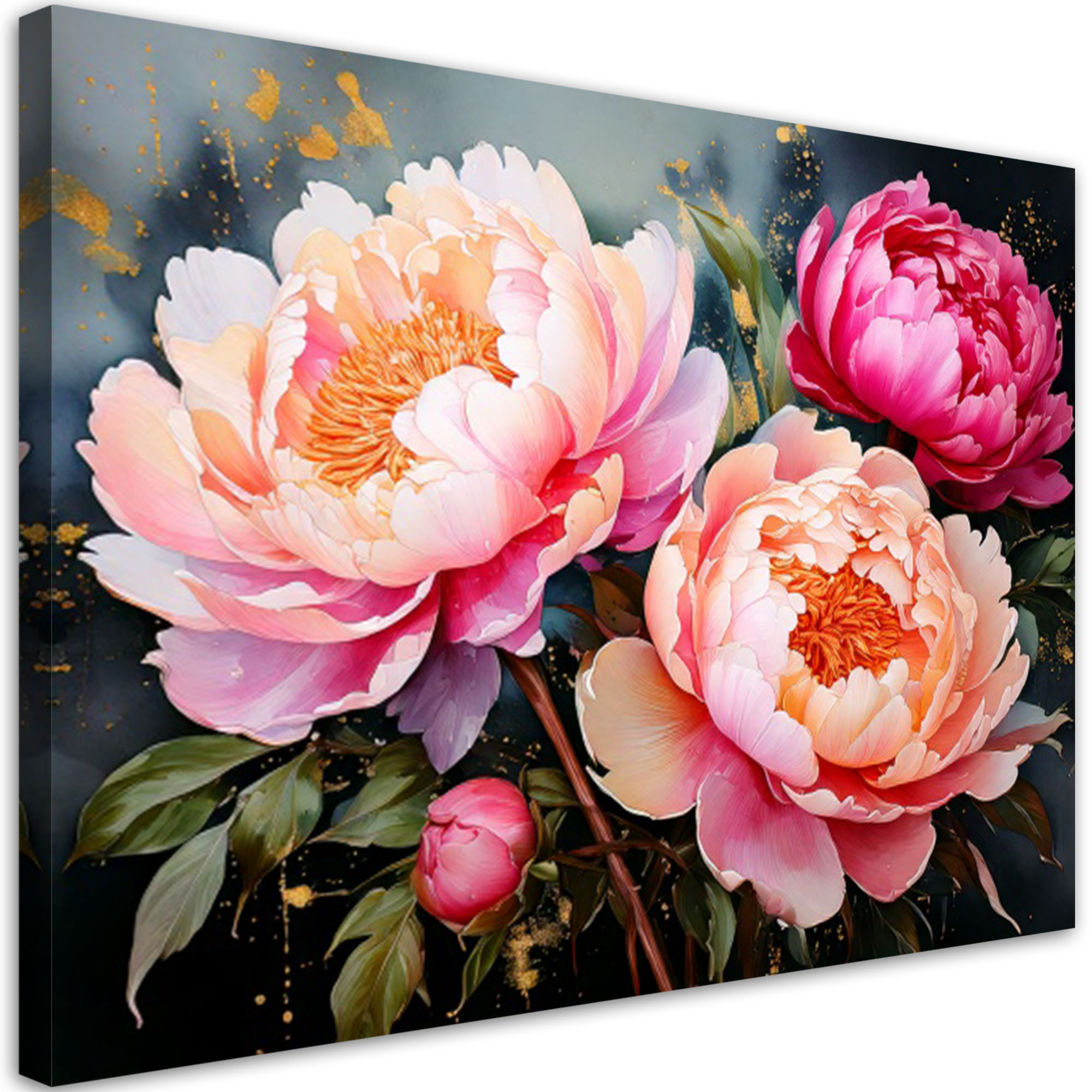 Feeby Obraz do salonu sypialni, kuchni Nowoczesne Piwonie Kwiaty 60x40