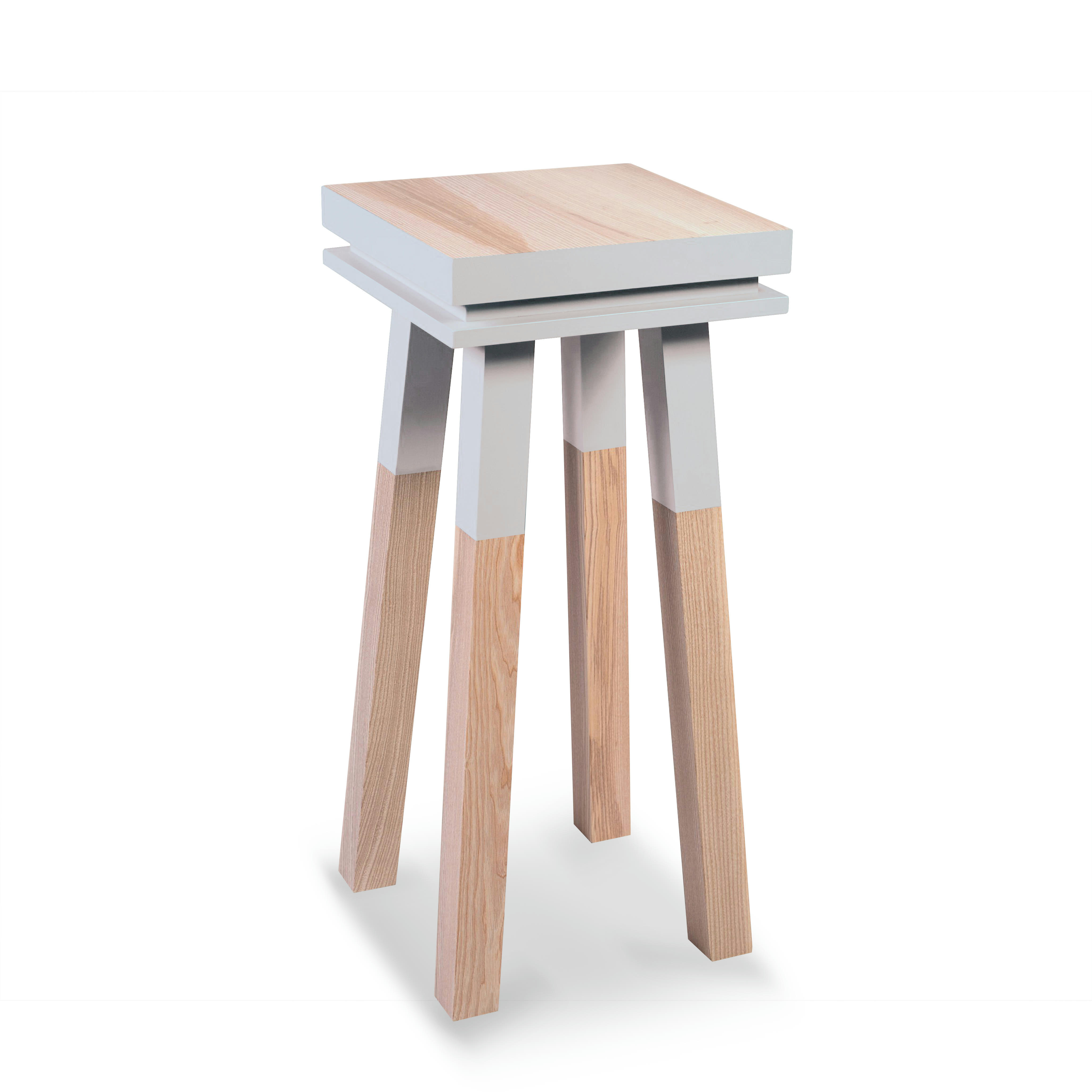 EGEE - Stèle Guéridon plateau 40 cm, 100%  frêne massif