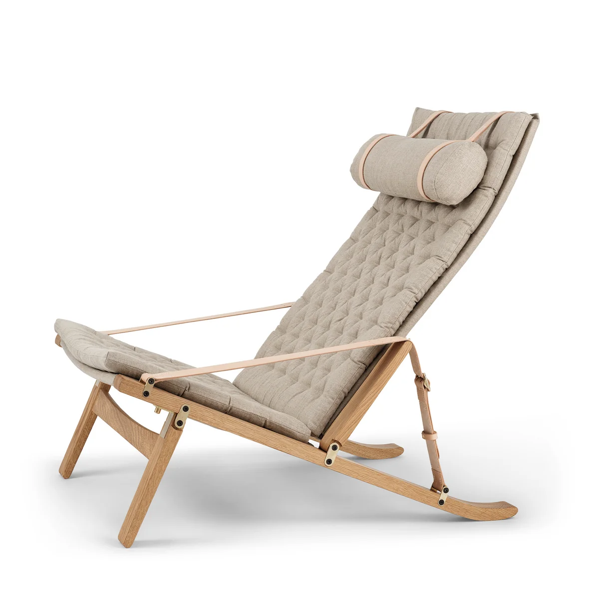 Carl Hansen - FK10 Plico Lounge Chair, Eiche geölt / Canvas natur / Leinen natur
