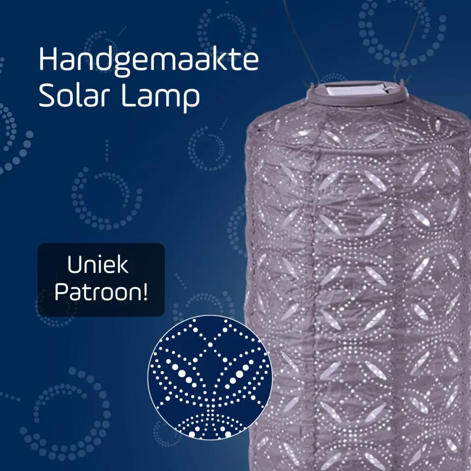 Lumiz Lampion op zonne energie - Solar tuinverlichting - Boedapest Set - 3 stuks