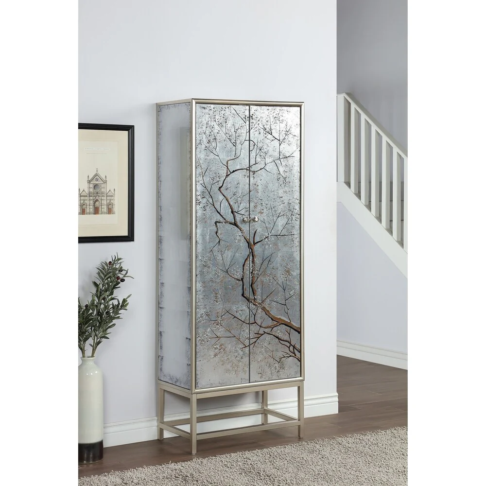 Somette Two Door Tall Wine Cabinet - 28L x 16W x 72H