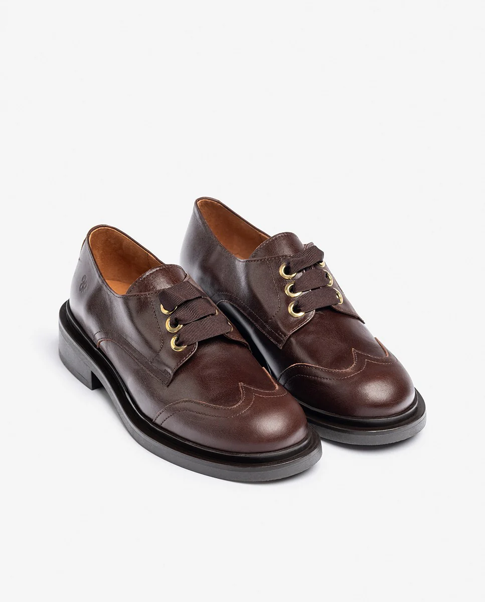 Zapato plano LEI-004 marrón