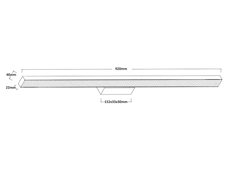Kinkiet Aqua LED 92 cm metalowy biały