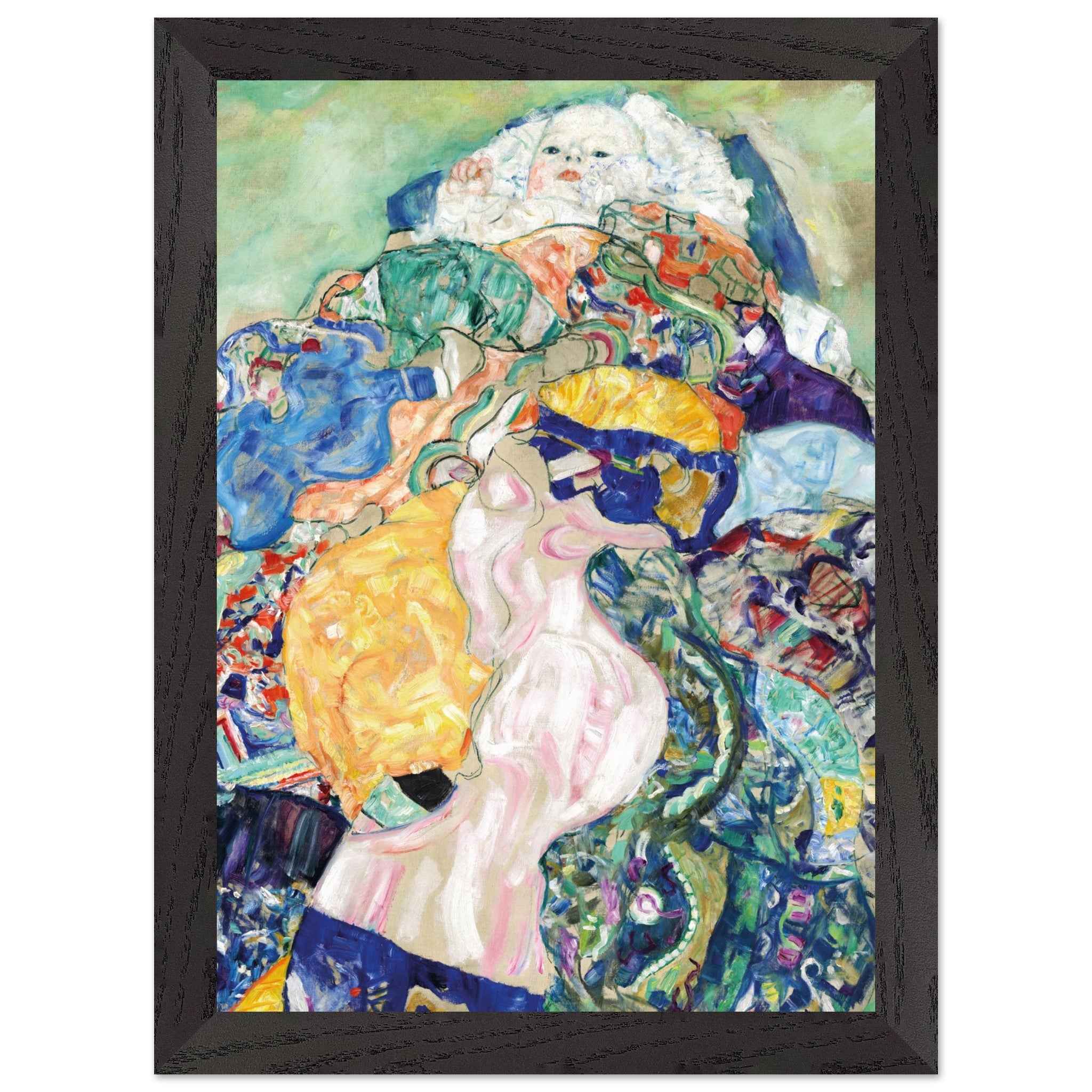 Artfulprints Poster met Lijst Gustav Klimt - Infant  - A4 21x29.7 cm - Meerkleurig