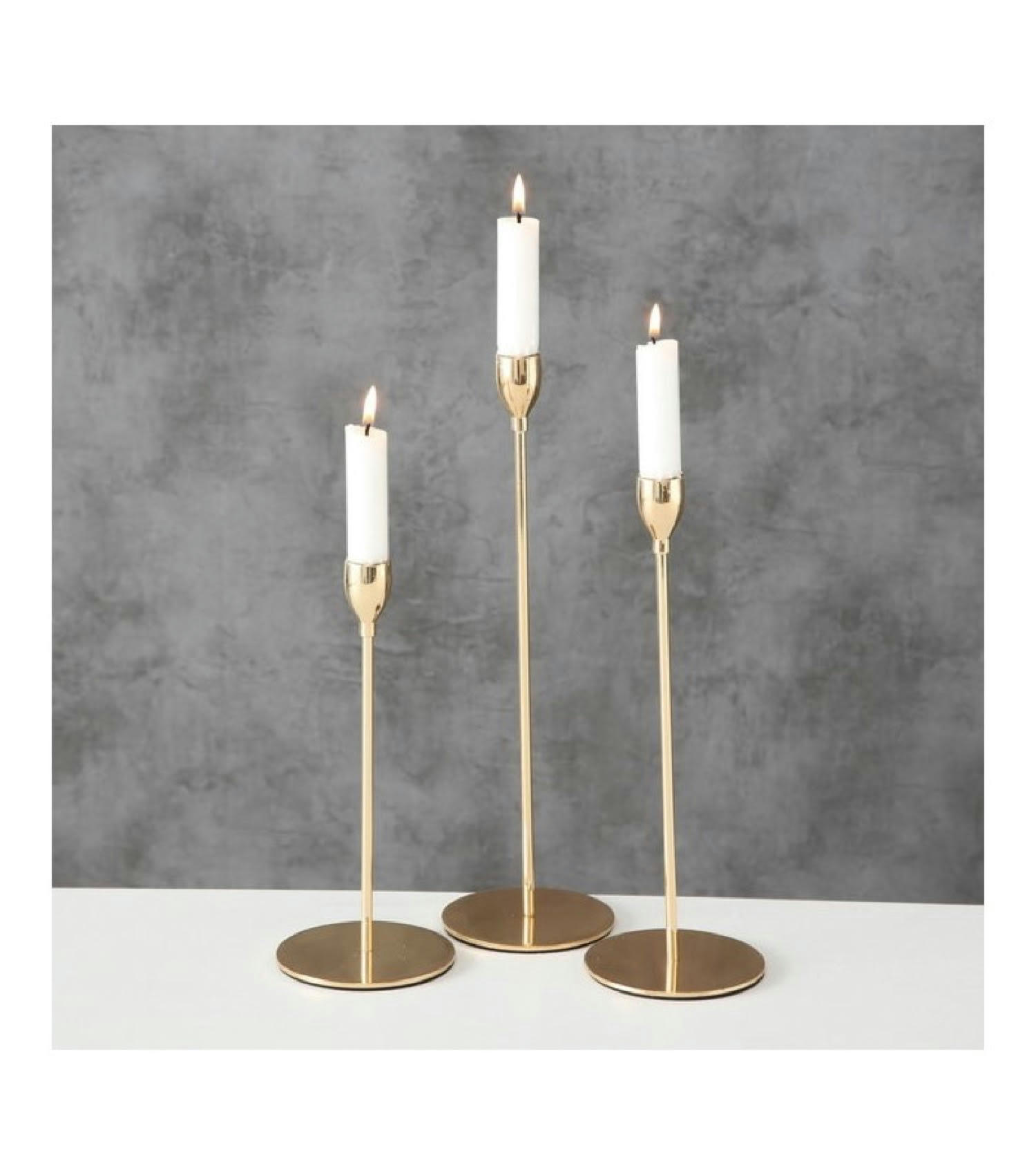 TRIO - Set de 3 chandeliers de table doré