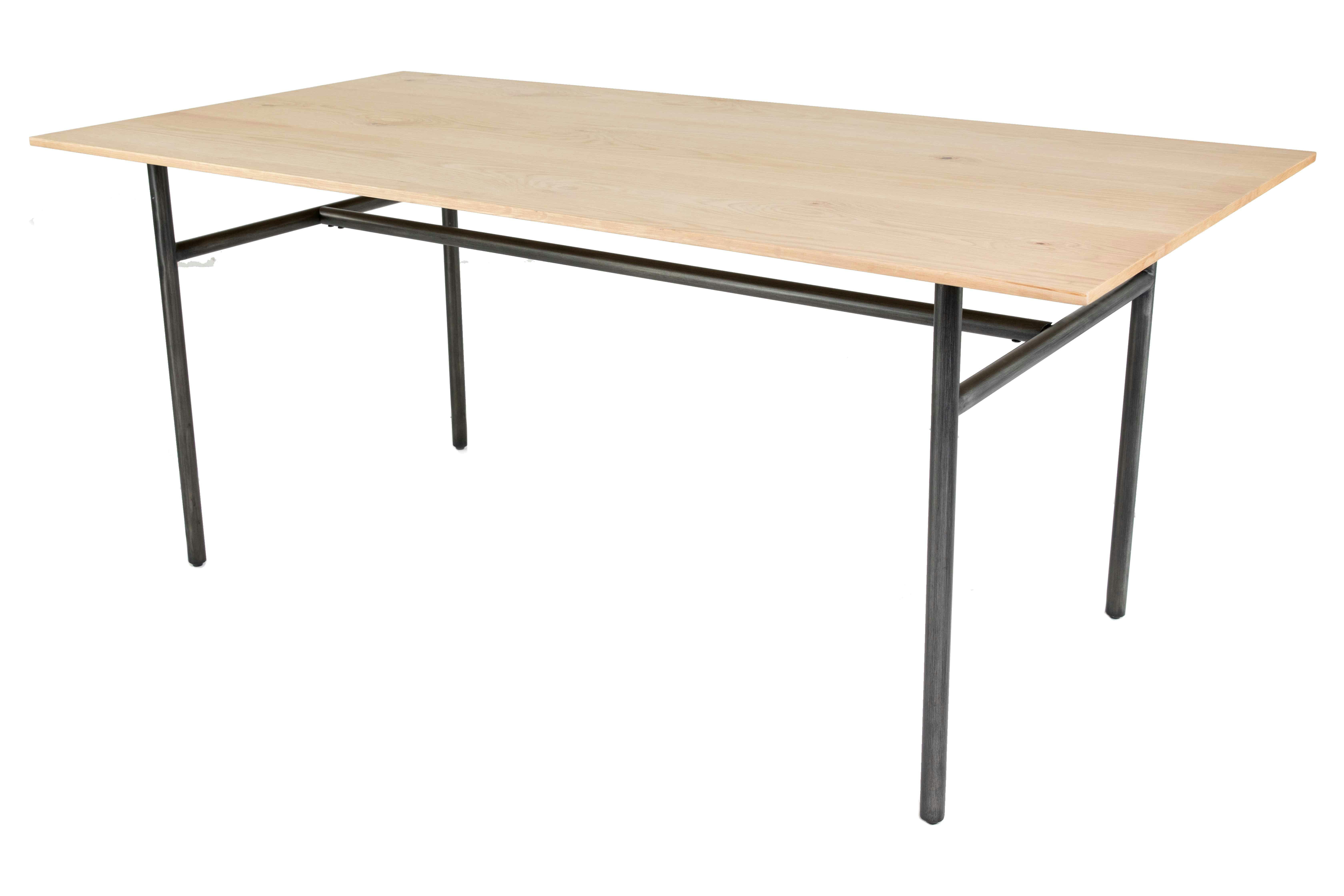 FREQUENCY - Table repas chêne et métal rectangulaire 180 cm