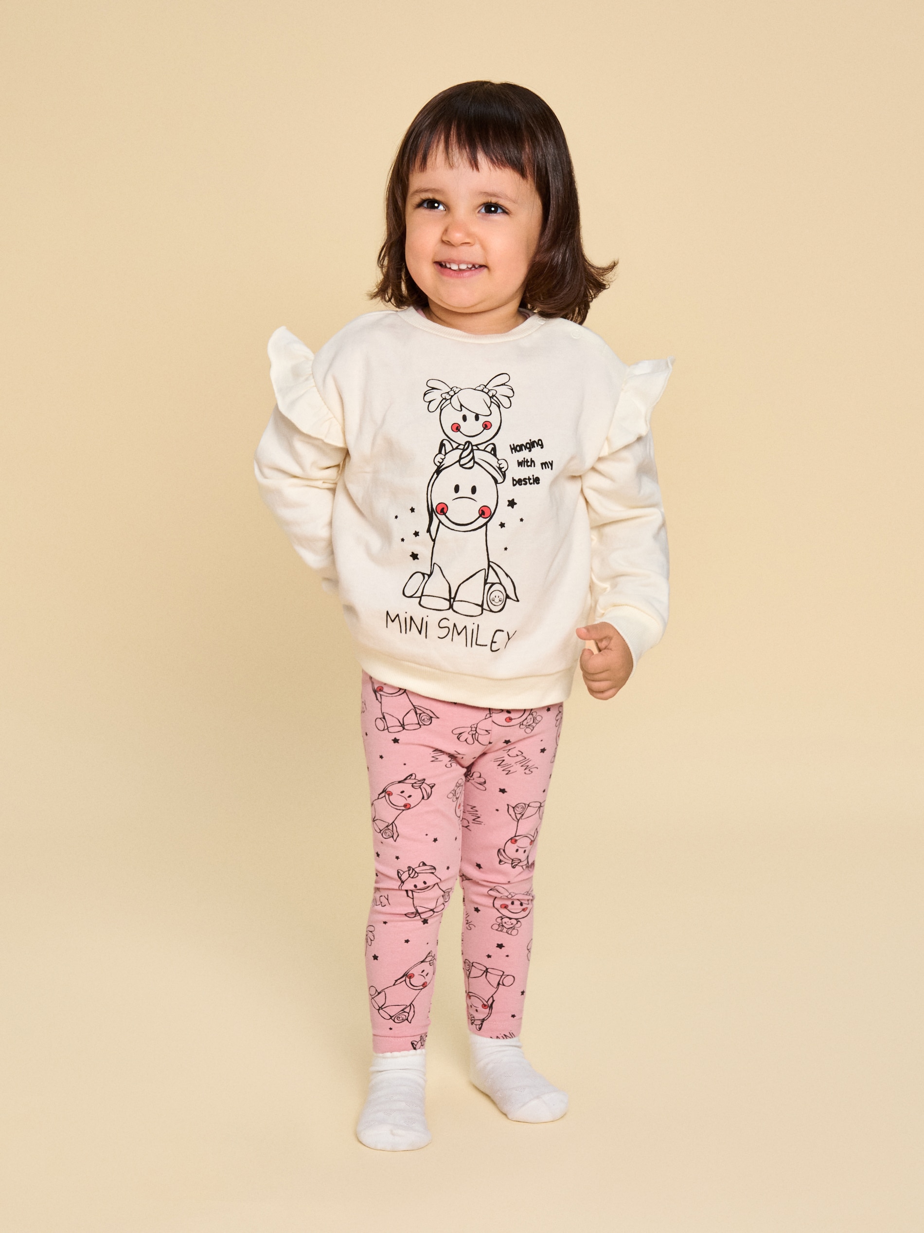 Bawełniany komplet: bluza i legginsy Mini Smiley®