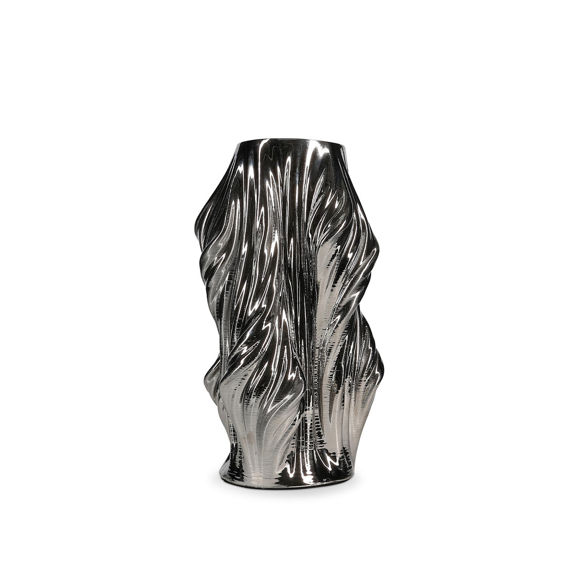 S|P Collection - Vaas 22,5x22,5xH37cm satin silver Vea