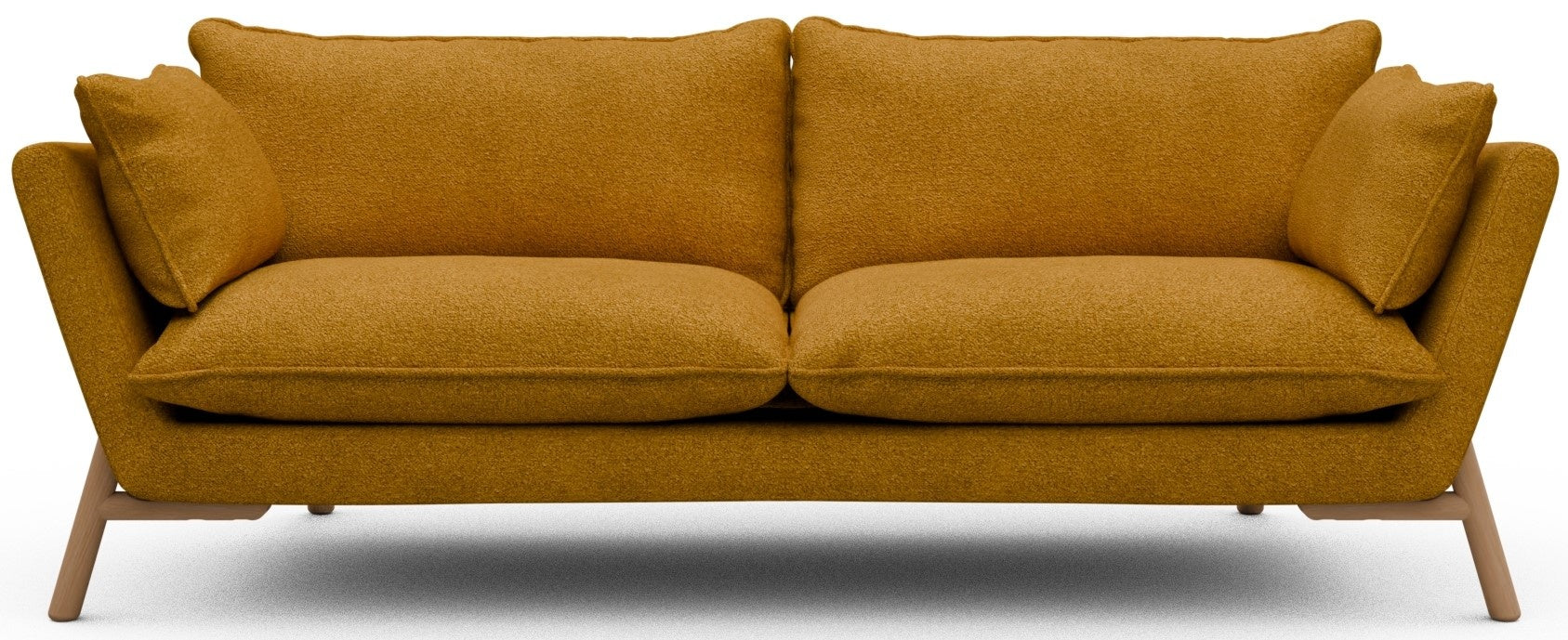 Kragelund Hasle 3-zits Bank Oker Bouclé   Eiken