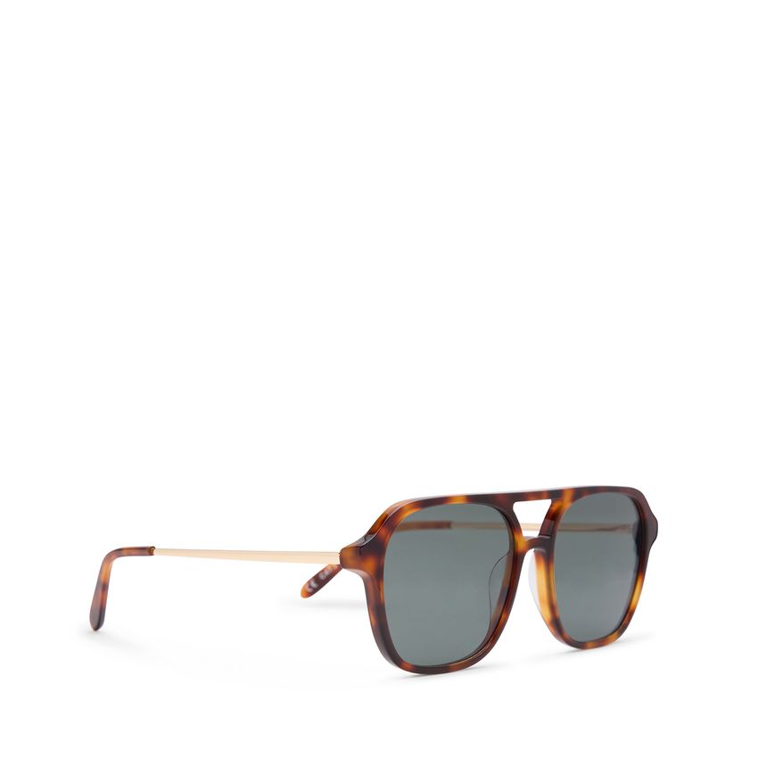 Manfield Bruine zonnebril met print