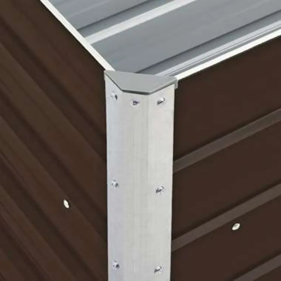 vidaXL - Verhoogde Tuinbak - Bruin - Staal - 240 x 40 x 77 cm