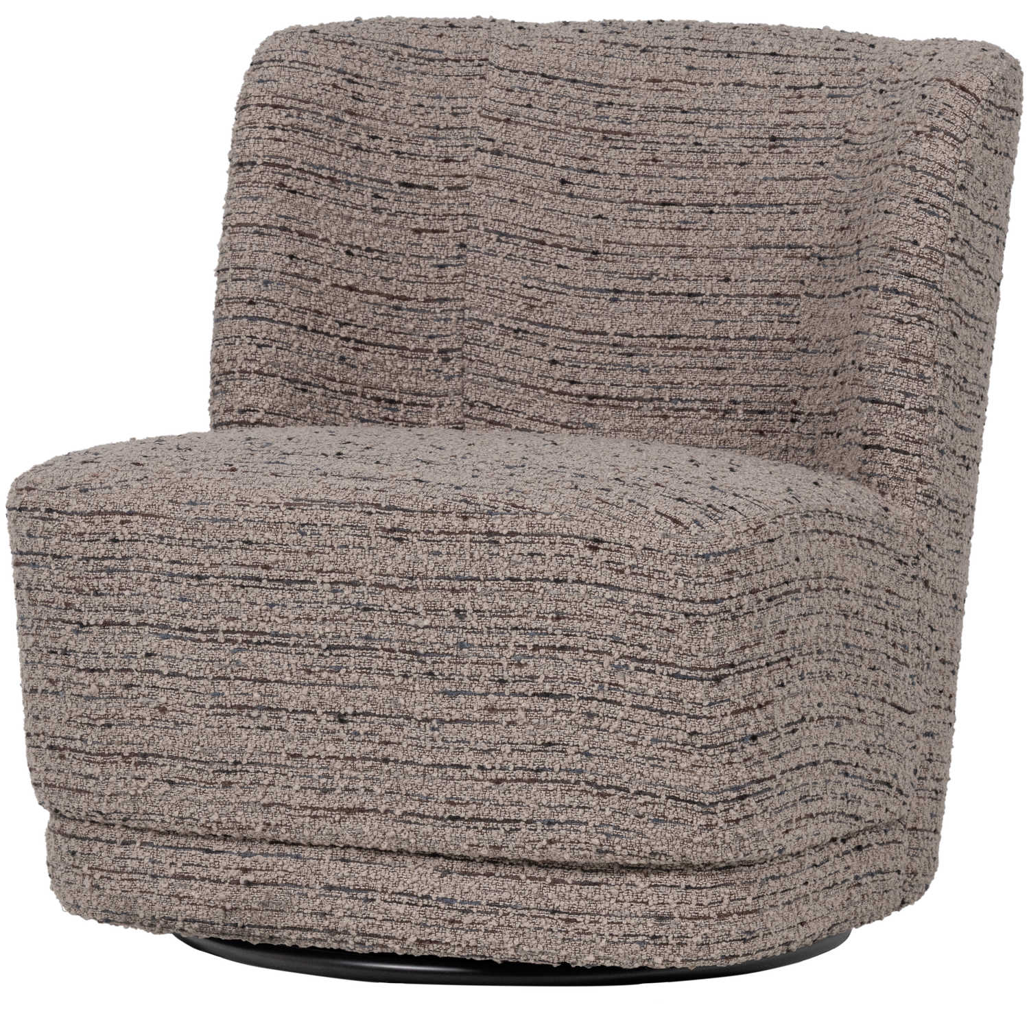 WOOOD Atty Draaifauteuil - Grove Melange - Beige - 75x74x65