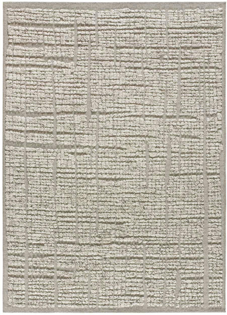 MIRTHA - Tapis en laine avec motifs en relief, beige, 115X170 cm