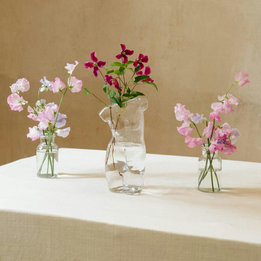 - Vase body en verre verre transparent