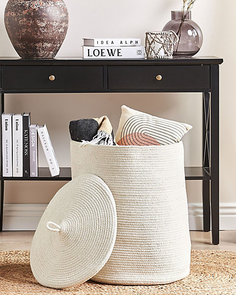 Panier SILOPI Coton Blanc cassé
