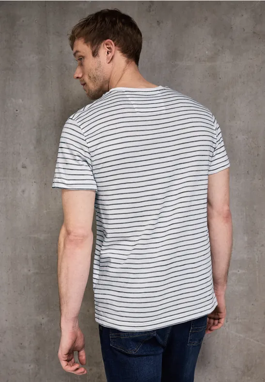 T-Shirt mit Strukturstreifen