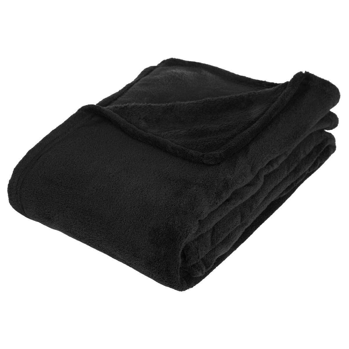 Microfibre plaid Black, 130x180 cm