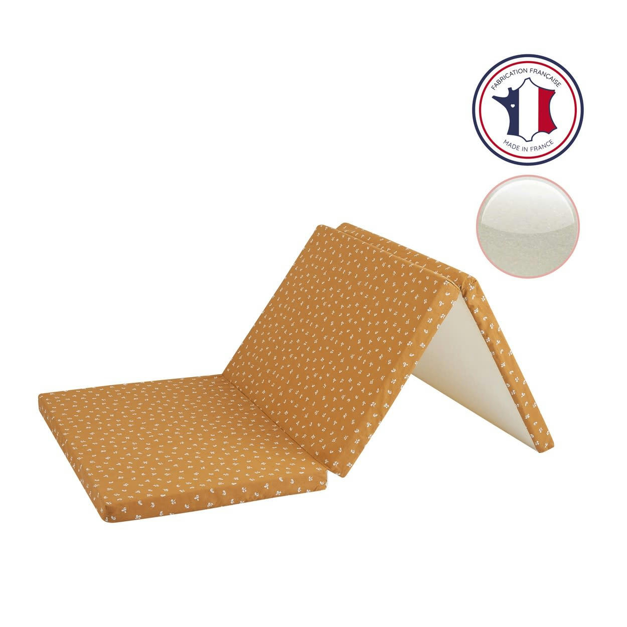 - Matelas bébé pliant 3 parties - 60 cm x120 cm x 4 cm